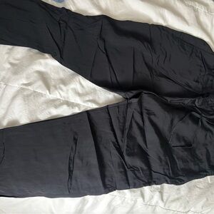 Zara Black Satin Track Pants
